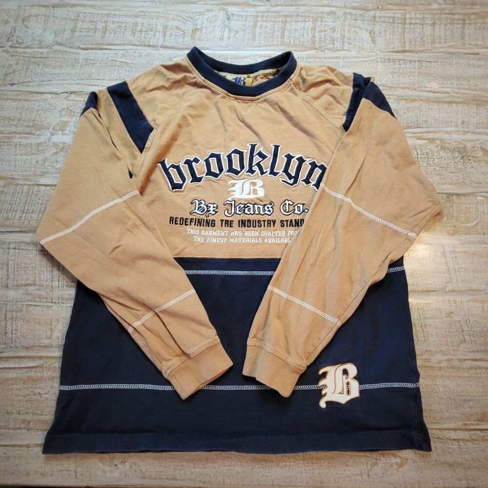 Brooklyn Be Jeans Company Mens Small Pullover Sweatshirt Hip Hop 90s